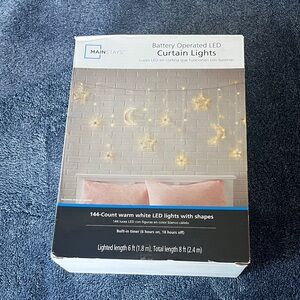 Mainstays LED Curtain Lights with Star and Moon Shapes